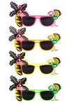 HENBRANDT Tropical Party Novelty Sunglasses - Single - Assorted Colours