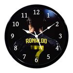 Babawill Ronaldo Footballar Abs Plastic Wall Clock with Glass in Front 28 x 28 x 6 Cm