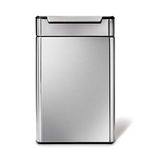 simplehuman 48 Liter / 12.7 Gallon Touch-Bar Dual Compartment Kitchen Recycling Trash Can, Brushed Stainless Steel