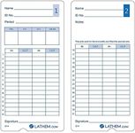 Lathem E14-100 Pack of 100 Time Cards, 2-Sided, for use with Lathem Model 400E Time Clock, 7" High