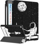 Kidcube for iPad 5th/6th Generation Case, for iPad Air 1st/2nd Gen, for iPad Pro 9.7 Inch Case Women Girls Kids Boys Cute Folio Cover with Pencil Holder Cool Astronaut Teens Stand Case Auto Wake/Sleep