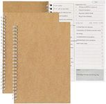 Time Management Manual Daily Planner Notepad, to Do List Pad Brown Kraft Cover 100 Pages/ 50 Sheets,190 x130mm Achieve Your Goals Improve Things to Do Today - Pack of 2