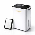 HINISO 16L Smart WiFi Compressor Dehumidifier with HEPA 13 Air Purification for Home & Basement up to 3200 Sq.ft | Ionizer, 3.2L Tank, Auto Defrost, Quiet Operation