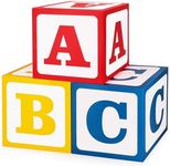 3 Pcs ABC Friends Street Party Decorations, 30x30cm ABC Alphabet Party Surprise Balloon Boxes for Toys Inspired Stories Birthday Parties, Video Game Themed Parties, Baby Showers, Carnivals