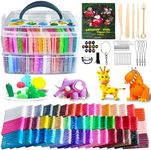 Polymer Clay 50 Colors,Yowamho Modeling Clay for Kids DIY Starter Kits, Oven Bake Clay with Sculpting Tools, Ideal for Children Adults and Artists