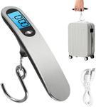 Casbomy Luggage Scale, New 2.0 Portable Digital Suitcase Weight Scale with USB Charging, 110 Lb/50kg Luggage Scale with Hook, Travel Scale for Travel, Household and Outdoor