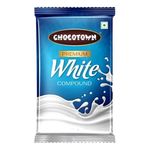 Choco Town White Choco Compound Slab | Chocolate Bar For Making Cakes & Cookies - 500g