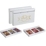 PARIS Plastic Playing Cards (Set of 6), Bridge Size, Multicolor Cards Packed in Three Piece White PVC Containers, Cards for All Ages Used for Card Games, Poker and Rummy