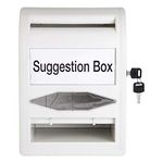 Amazon Basics ABS Ballot Box With Lock and Key, Non-clear