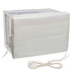 Luxiv Indoor Air Conditioner Cover, White Window Unit Cover Anti-Rust Adjustable Cover for Indoor Window AC with Free Elastic Straps (White, 21 x 13 x 2.5)