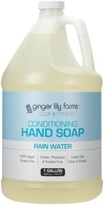 Ginger Lily Farms Club & Fitness Conditioning Liquid Hand Soap Refill, 100% Vegan & Cruelty-Free, Rain Water Scent, 1 Gallon (128 fl oz)