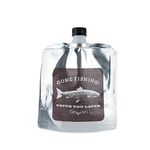 Simply Baked Flexi Growler, 64 Ounce, Gone Fishing, BPA-free and Recyclable Laminated Aluminum, Holds Cold Drinks, Assembled in the USA