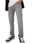 The Souled Store Denim: Ash Grey Men and Boys Buttoned Cotton Blend Slim Fit Jeans