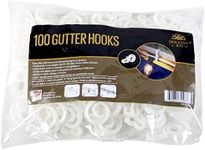 Holiday Joy Christmas Light Clips - Pack of 100 Gutter Hooks for Outdoor String Lights and Decorations - Holds C5, C7, C9, Mini, Rope, Icicle and LED Lighting