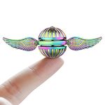 Fidget Spinner for Kids Adults, Metal Magic Orb Ball Handheld Finger Toy for Stress Relief, Adult Desk Office Classroom Fidgit Gift for Christmas Birthday, Rainbow