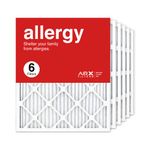 AIRx Filters Allergy 20x25x1 Air Filter MERV 11 Pleated Furnace Filter HVAC AC Filters - Made in The USA - Box of 6