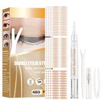 Eyelid Lift Strips 480PCS, Eyelid Tape Kit, Invisible Waterproof Lids by Design Double Eyelid Tape for Hooded, Droopy, Uneven, Mono-eyelids