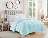 Sweet Home Collection Size Solid Color Duvet Insert for College Students Boys and Girls, Polyester, Light Blue Aqua, Twin/Twin XL