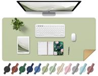 Leather Desk Pad, Office Desk Mat, Non-Slip Large Mouse Pad, Waterproof Desk Protector Mat, Computer and Laptop Mat for Desk, Desk Desktop Mat for Writing, Desk Blotter Pads Decor (Matcha, 90x43CM)