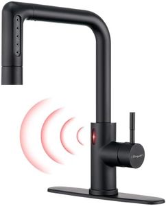 Charmingwater Touchless Kitchen Faucet with 5 Modes Pull Down Sprayer, Single Handle Stainless Steel Motion Sensor Faucet for Kitchen Sink, Matte Black