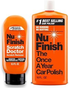 Nu Finish Exterior Car Care Kit with Scratch Doctor Car Scratch Remover (6.5 Fl Oz) and The Once a Year Car Polish (16 Fl Oz)