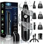 Aiefeya Nose Hair Trimmer for Men, 2024 Professional Painless Eyebrow&Facial&Nose Hair Trimmer for Men Women, IPX7 Waterproof, USB Rechargeable, Easy Cleaning, All-in-ONE Nose Hair Trimmer