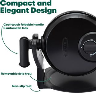 BELLA Classic Belgian Waffle Maker – Non-Stick, Stainless Steel