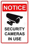 Safety Warning Signs Notice Security Cameras in Use Camera Surveillance Property Safety Alert Caution Metal Tin Sign Plate 12 X 8 Inches