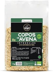 Drasanvi SPORT LIVE Copos de Avena Gruesos Integrales BIO | Fuente natural de proteínas y Vitaminas del grupo B y E | Alto contenido en Fibra | 1kg
