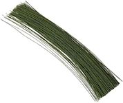 Juvale 300 Pieces Floral Stem Wire 16 Inches 24 Gauge for DIY Crafts and Flower Arrangements – Dark Green