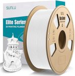 SUNLU Elite PLA 3D Printer Filament - PLA Filament 1.75mm, Fit Most FDM 3D Printers, Neatly Wound PLA 3D Printing Filament 1.75mm, Dimensional Accuracy +/- 0.02 mm, 1kg Spool (2.2lbs), PLA White