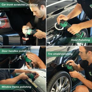 BATOCA Cordless Car Polisher Kit – Mini Rotary & Dual Action, 2 Batteries, 4 Speeds, 1&3 Inch Brushless