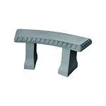 EMSCO Group Garden Bench – Natural Granite Appearance – Made of Resin – Lightweight – 12'' Height (2307-1)