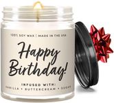 Wax & Wit Birthday Gifts for Women - Happy Birthday Candle for Women - Birthday Gifts for Friend - Mom Birthday Gifts - Happy Birthday Gifts for Women - Birthday Gift for Her - 9oz Buttercream Vanilla