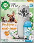 Air Wick Automatic Spray Starter Kit Fresh New Day Pet Fresh Cotton, Air Freshener, Essential Oils, Odor Neutralization