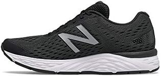 New Balance Men's 680v6 Road Running Shoe, Black Black Silver Metallic White Lk6, 9 UK