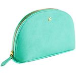 NEORAH - Pen Pouch Large Capacity Pencil Bag Handmade Italian Vegan LEATHER + YKK Metal Zipper closure | Multifunctional Case Cute Stationery pen pouch for men women, students, adults, office | Large Storage Organiser multipurpose ideal for pen, pencil stationery | light weight portable travel pouch | toiletry bag, Medicine bag, Utility Pouch, grooming kit bag for Men & Women Ideal for Travel, Business Trip, Vanity, Outdoor Activities, Stationery Pen Pouch etc (23.5 cm x 7.5 cm) - TEAL