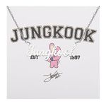 K-pop Characters Necklace with Card Singer Merch Heart Necklace Bangtan Korean Music Gift Bangtan Boys Merchandise (Jungyk s ne ca)