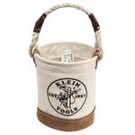 Klein Tools 5104MINI Mini Tool Bucket, Leather-Bottom