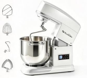 Rostbake 7.4QT Stand Mixer, Ice Cooling Bowl, 11-Speed Digital, White