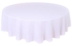 Home Direct Quality Round Fabric Tablecloth Table Cover 180cm 70" White