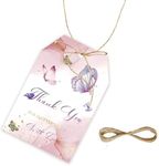 50pcs Butterfly Thank You Tags, But