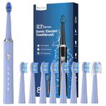 Electric Toothbrush for Adults and Kids - Rechargeable Electric Toothbrush with 8 Duponts Heads, 5 Modes and 2 Minutes Timer, 3 Hours Fast Charge for 120 Days