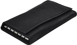 Ashford Ridge Real Leather Key Case Holder Card Wallet in Black