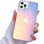 I-MGAE-IN-AR Compatible with iPhone 14 Pro Max Case Clear Frosted Laser Glitter Bling Women Girls, High-Grade TPU and Hard PC Shockproof Unique Aesthetic Design Phone Hard Case 6.7 inch