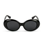 Kurt Cobain Vintage Shades Sunglasses Nirvana Thick Alien Oval Frame Glasses Outdoor Sports Eyewear (Black)