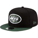 New Era NFL 59FIFTY 2-Tone Authentic Collection Fitted On Field Game Cap Hat, New York Jets Black, 7 1/4