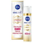 NIVEA Cellular Luminous 630 Anti Dark-Spot Day Moisturiser SPF 50 (40ml), Hydrating Fluid Protects From Dark-Spot Darkening and Photoageing for Smooth, Illuminated Skin