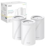 TP-Link Deco BE65 BE9300 Tri-Band Whole Home Mesh WiFi 7 System, Speeds up to 9214 Mbps, AI-Driven, Connect Over 200 Devices, Ideal for Gaming&4K, Easy Setup, Mesh System 2.5G Connectivity, Pack of 3