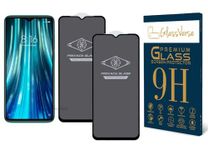 GlassVerse Ultra Privacy Tempered Glass For Redmi Note 8 Pro - (Pack of 2) with Free Installation Kit. (In-Screen FingerPrint Lock will not work with the Privacy Guard because of it's Spy Coating)- 6.5 inch